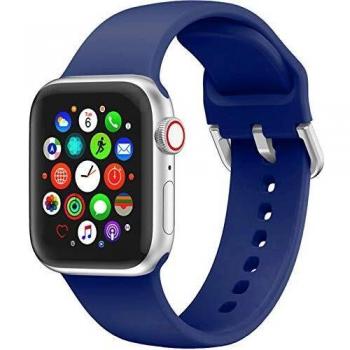 HLTEK Correa Compatible para Apple Watch 45mm 44mm 42mm 41mm 40mm 38mm, Suave Silicona Reemplazo Pulseras para iWatch Series 7/6/5/4/3/2/1/se