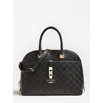 Guess PEONY CLASSIC LRG DOME SATCHEL BLA BLACK