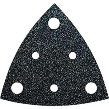 Hojas de Lija Perforadas Triangulares con Velcro - Grano 60 - Pack de 5 - 80 mm Fein