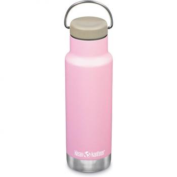 Klean Kanteen - Botella térmica Insulated Classic 12oz con tapón Loop Cap, acero inoxidable, capacidad de 355ml, color rosa