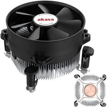 Akasa Copper Core Value CPU Cooler | Low Noise PWM Fan | TDP 115W | Heatsink with Copper Core | 92mm | Easy Installation | Designed for Intel LGA775, LGA115x, LGA1200 | AK-959CU