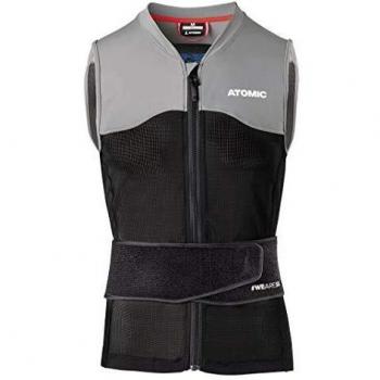 ATOMIC Live Shield Vest AMID M Chaleco Protector de esquí con Estructura, para Hombre, Negro/Gris, S