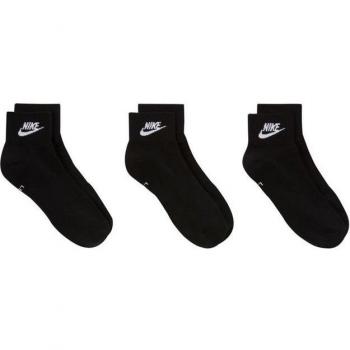 Nike Everyday Essential Ankle Socks (3 Pairs) - Black/White - Size S (2-5) Male