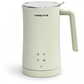Espumador Calentador de Leche CREATE 580ml - 4 Funciones, Pantalla Táctil, 400W, Verde Pastel