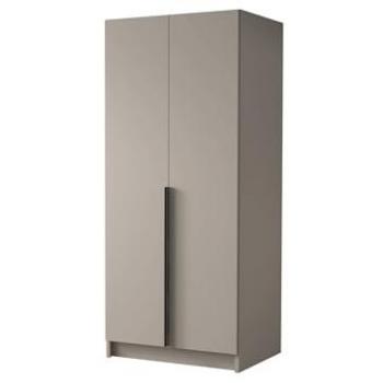 Armario Atlanta 202, Cachemira y Negro, 215x100x58cm, Puertas con Bisagras