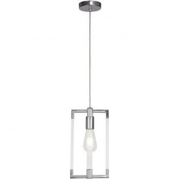 Canto lámpara colgante LED integrada níquel pulido 1 bombilla 38cm