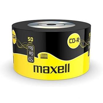 Maxell - CD-RW vírgenes (CD-R, 700 MB, 52x, 50 Unidades)