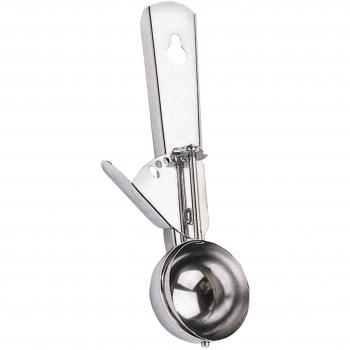 KitchenCraft Cuchara para Helado de Acero Inoxidable, Pestaña de Liberación, Garantía de 12 meses - Plateado