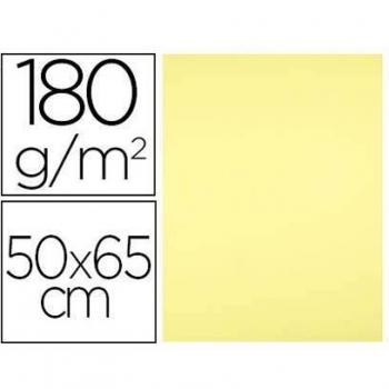 Liderpapel CT50 - Pack de 25 cartulinas, 50 x 65 cm, color amarillo medio