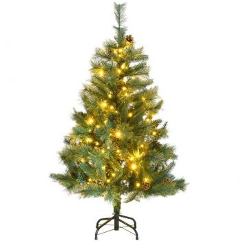 Hinged Artificial Christmas Tree with 150 LEDs - 150 cm (59.1)