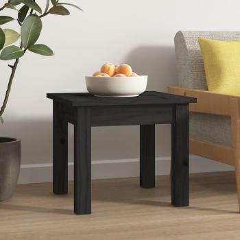 Mesa de centro de madera maciza de pino 35x35x30 cm en color natural, blanco y gris
