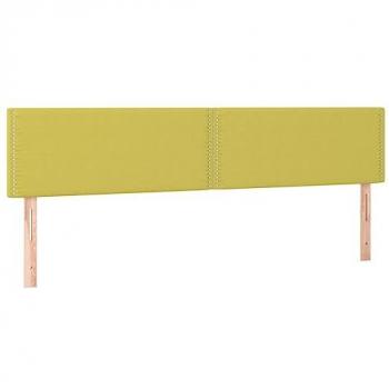 Cabecero con LED de tela verde 160x5x78/88 cm