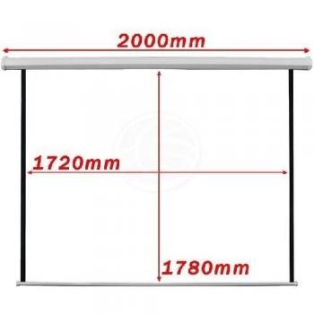 Cablematic - Pantalla de proyección motorizada pared blanca de 1720x1780mm 1:1 DisplayMATIC