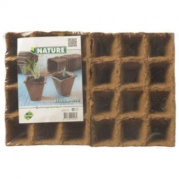 Nature Maceta de Turba Biodegradable 144 Unidades 4x4x5 cm Jardineras 6020128
