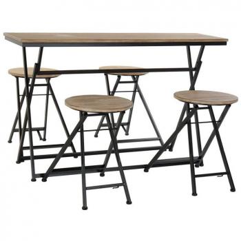 Conjunto de Mesa con 4 Sillas DKD Home Decor 141,5 x 151 x 86,5 cm (5 pcs)
