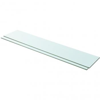 vidaXL 2 pcs Clear Glass Shelves 100x20 cm