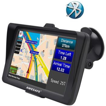 GPS para Coche Pantalla de 7 Nüvi con Bluetooth Sat Nav Navigator para camión y automóvil con actualizaciones de mapas de por Vida