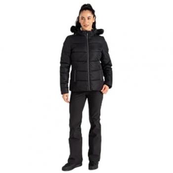 Chaqueta de Esquí para Mujer Dare 2B Glamorize V Impermeable y Aislante Negra Talla 10