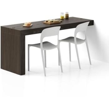 Mesa de comedor Evolution 180x60, nogal americano con una pata y cargador inalámbrico