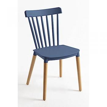 Pack 4 Sillas de Comedor Leka - Azul Petróleo