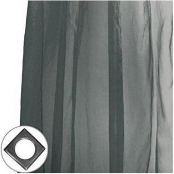 Cortina irisada con colgadores 140x250 cm negra