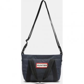 Bolso Tote Mini Hunter de Nylon en Azul Marino con Asas Variadas