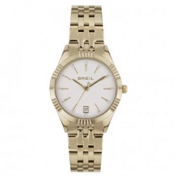 Reloj Breil Mujer Stand Out TW1994 - Esfera Blanca, Movimiento Solo Tiempo, 3 Cuarzos y Pulsera de Acero Plateado