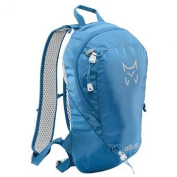 Mochila Altus Cirque 10L azul, mochila de montaña, capacidad de 10 litros, diseño ligero y compacto, material resistente al agua, correas ajustables para mayor comodidad, sistema de ventilación en la espalda, bolsillo frontal