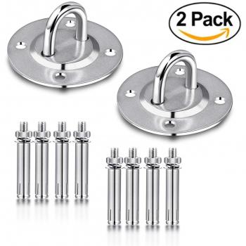 LZHOO Anclaje para Pared, Anclaje de techo,anclaje trx techo/anclaje trx pared/gancho techo para colgar silla para Entrenamiento en suspensión techo