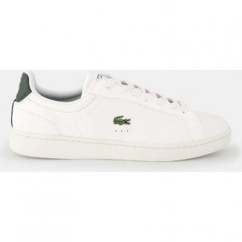 Lacoste Carnaby Pro Leather Synthetic Men's Low Top Sneakers - Colour: White Dark Green - Size: 9
