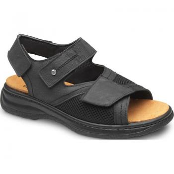 Sandalias ortopédicas para hombre Calzamedi 2175 negras, especiales para caballero diabético