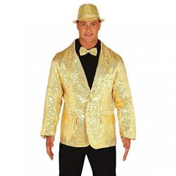 Guirca 88195 - Chaqueta Lentejuelas Oro Adulto Talla M 48-50