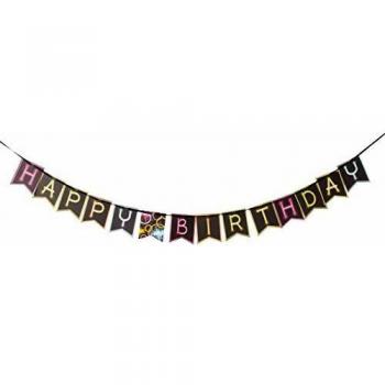 Creative convertting guirnalda de banderines de 270 cm Glow Party, Multicolor, 8 °C318139 