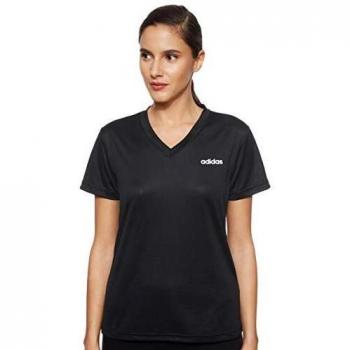 adidas W D2M Solid T Camiseta, Mujer, Negro/Blanco, S