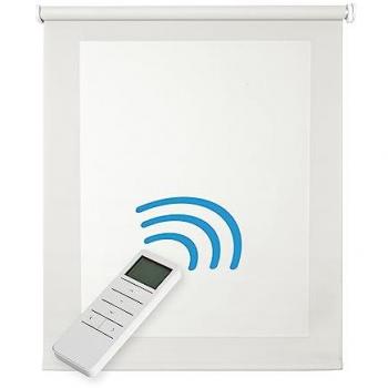 Estor Enrollable Motorizado Screen Aislante Térmico con Mando Blanco 160x250 cm