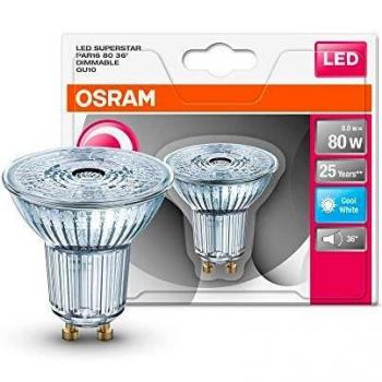 Osram Superstar Bombilla LED, GU10, 8 Watts, Blanco, 1 Unidad