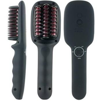 Ikoo E-Styler Jet Beluga Black - Cepillo de Viaje Calentado Desenredante para Mujeres