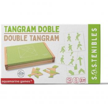Aquamarine Games - Tangram Doble de Madera Certificada FSC 100%