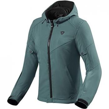 Chaqueta textil para motocicletas Revit Afterburn H2O para damas, verde oscuro, talla 46