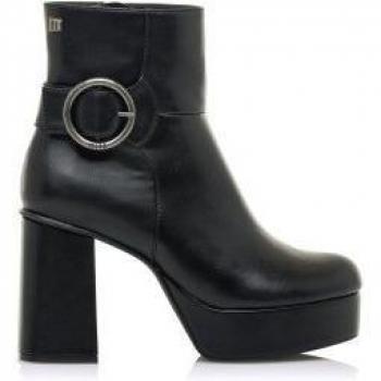 MTNG Mustang Sindy Botines para Mujer con Plataforma, Hebilla y Tacón Bloque de 9cm