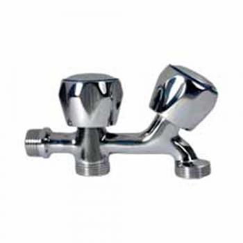 Grifo Lavadora Doble Rosca Volante Metal Cromo (BL) B65201
