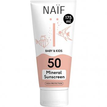 Naif Baby & Kids Mineral Sunscreen SPF 50 - Protective Sunscreen for Babies and Children, 175 ml