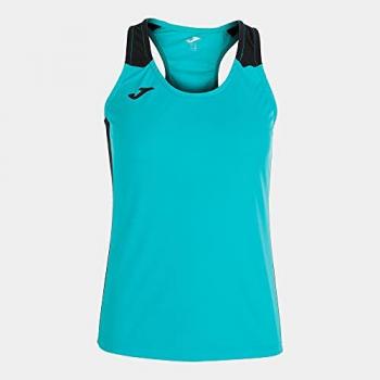 Camiseta de tirantes para mujer Joma Record II turquesa negro