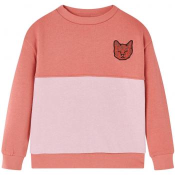 Sudadera infantil bloque de colores rosa 116
