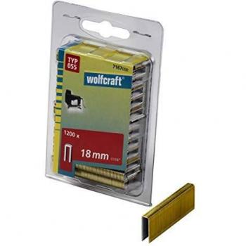 Wolfcraft 7167000 (L) grapas de lomo estrecho, tipo 055 PACK 1200, 100 x 50 x 50 cm, Set Piezas