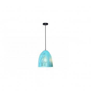 Lámpara Colgante LED Prismática de Metal Azul con Portalámparas E27 (Máx 60W)