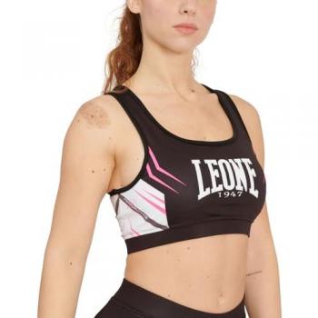 Top deportivo femenino REVO FLUO AB855F - Leone1947, color negro, talla M, diseñado para actividades deportivas, con tecnología de transpiración y ajuste cómodo