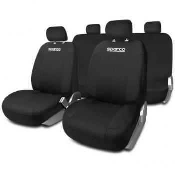 Juego completo de fundas para asientos de coche Sparco Strada Negro