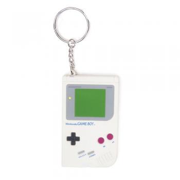 Llavero de Caucho con Diseño de Gameboy Nintendo, 6 cm, Color Blanco