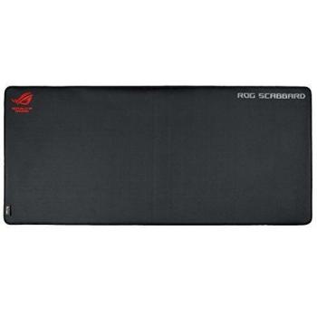 Asus ROG Scabbard - Alfombrilla gaming de gran tamaño con un diseño resistente a salpicaduras y el desgaste, inscripciones que brillan en la oscuridad y una base antideslizante